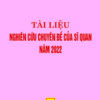 283 - 18-2-2022. Tai Lieu Nghien Cuu Chuyen De Cua Si Quan 2022.